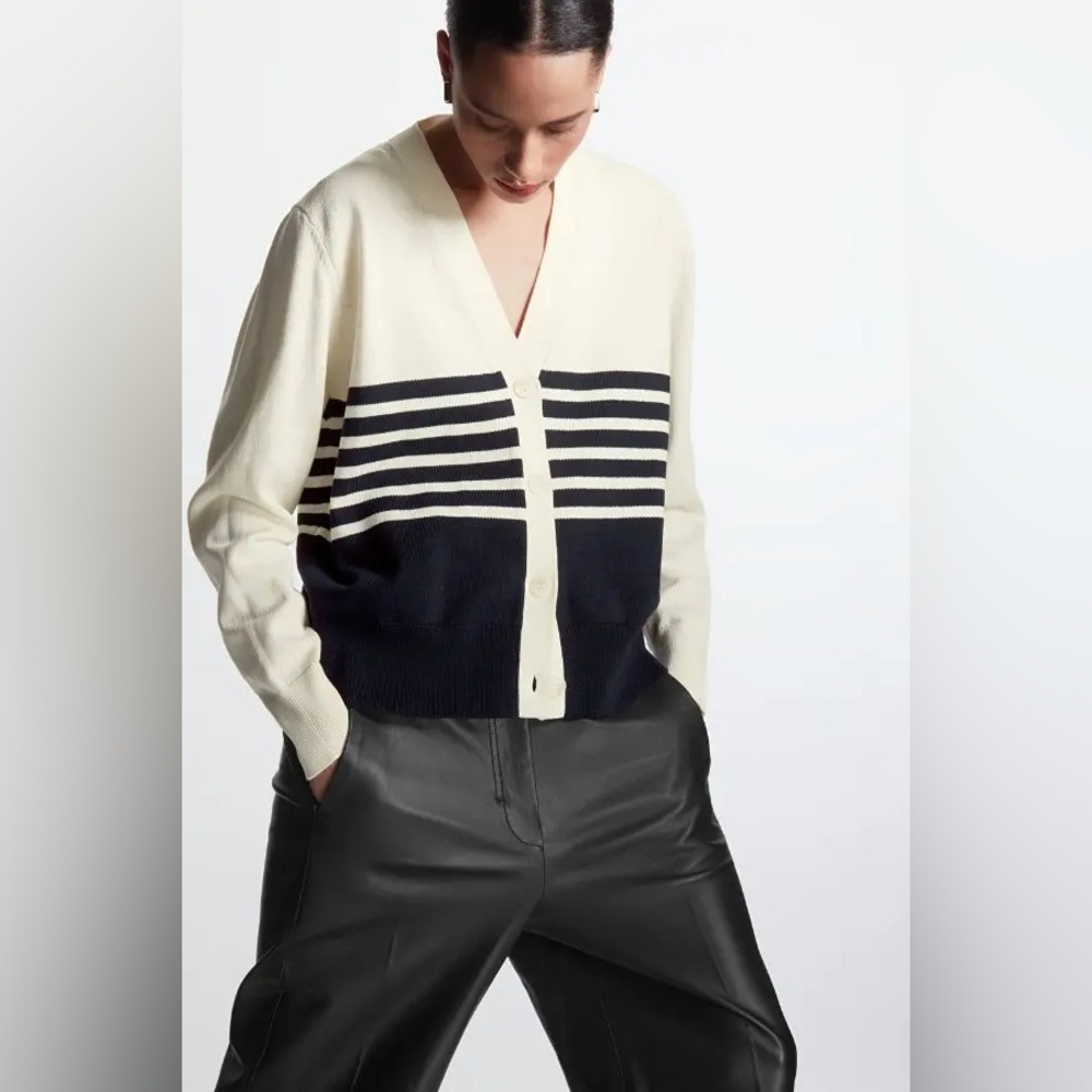 COS Striped cardigan size S